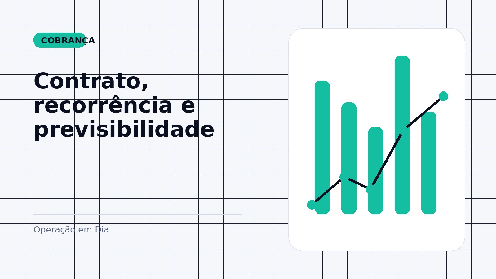 Contrato, recorrência e previsibilidade: como sustentar o caixa de uma operação de serviços